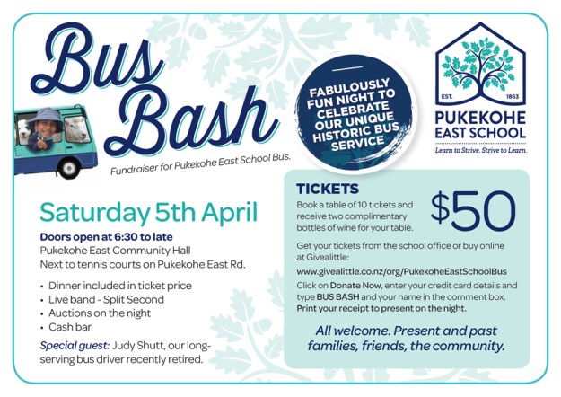PukekoheEastSchoolBusBashflyer1
